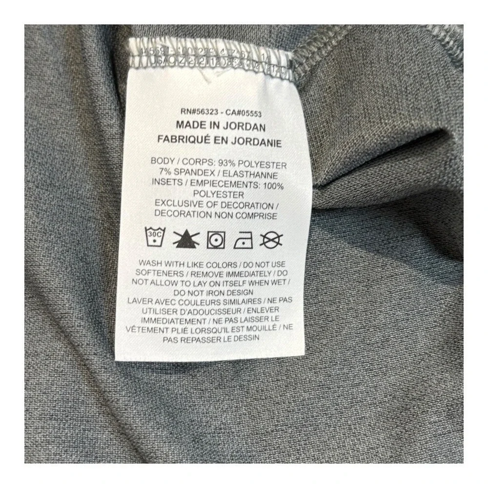 Nike Pro Dri-FIT Quarter‎ Zip Pullover Mens XL Gray Mock Neck Long Sleeve Active